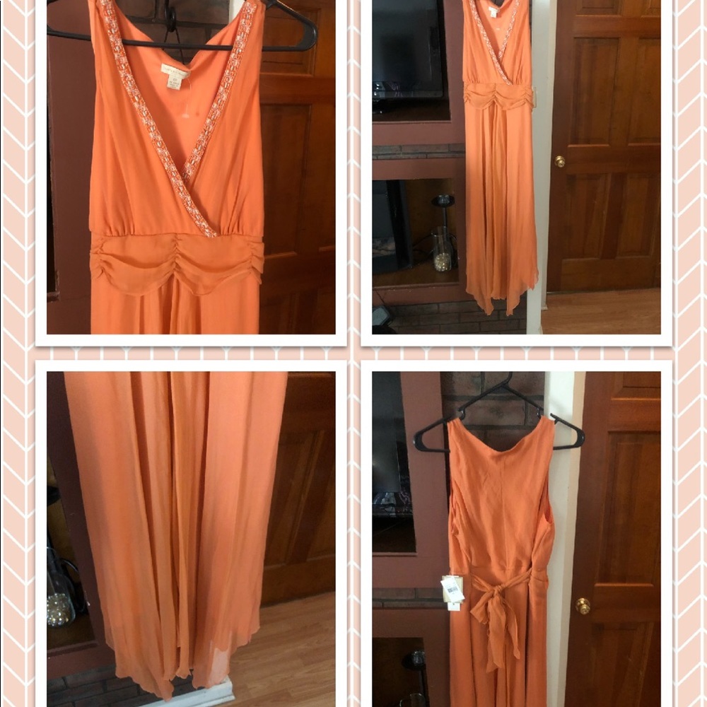 Burnt Orange Handkerchief Dress